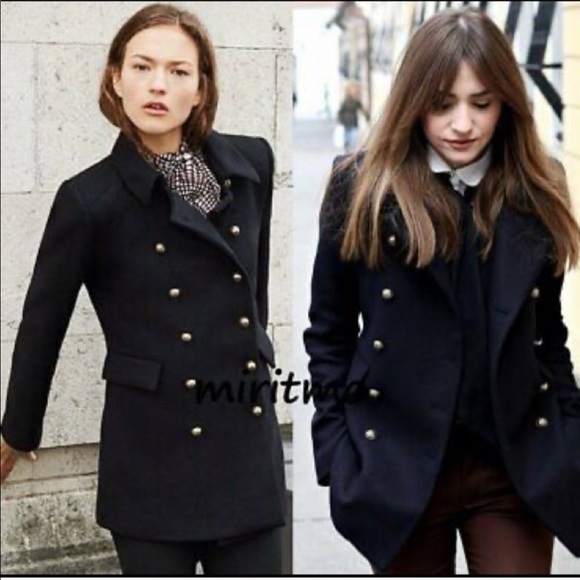 Zara Jackets & Blazers - Zara military coat with gold buttons